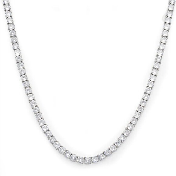 4mm Tennis Chain with Round Cut Diamond - CZ - Picture 3 of 4